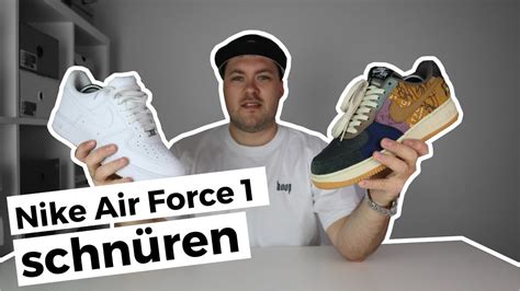 schnürsenkel binden nike air force|Nike schuhe schnüren.